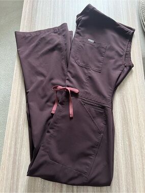 Figs Rafaela Wide Leg Jumpsuit in Espresso